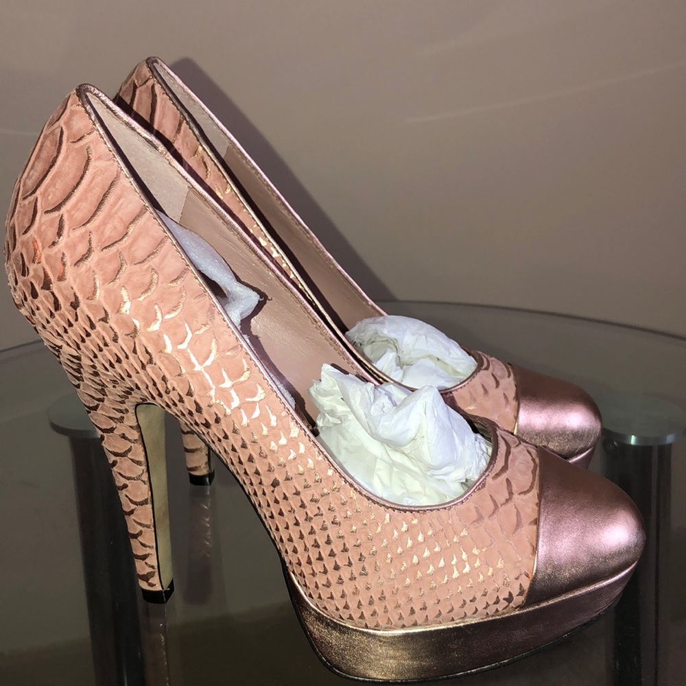 Pink and Rose Gold Vince Camuto Heels